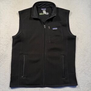 Patagonia Better Sweater Vest Black Cisco Meraki Logo Full Zip Men's Size L
